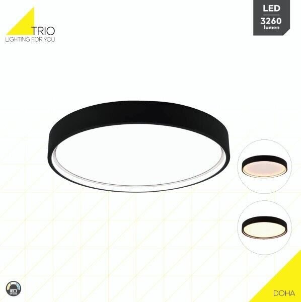 TRIO 641310232 DOHA stropné svietidloSMD LED D450mm 29W/3260lm 2300+3000+4000K čierna matná