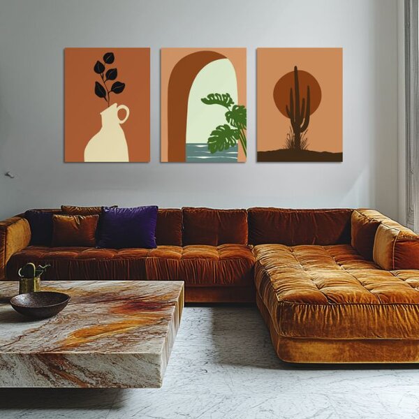 Obraz na plátne – Toskánske okno - 90x40 cm [3 x 30x40]