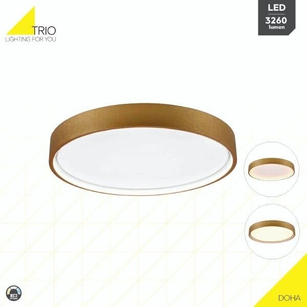 TRIO 641310208 DOHA stropné svietidloSMD LED D450mm 29W/3260lm 2300+3000+4000K mosadz