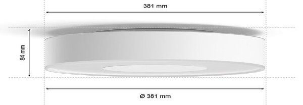 Philips HUE LED White and color Ambiance 41167/31/P9 Xamento M kúpelňové stropné 33,5W 2350lm 2200-6500K 38,1cm IP44 biele stmievateľné Bluetooth