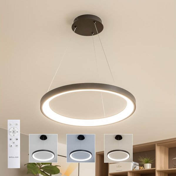 Brilagi - LED stmievateľný závesný luster na lanku FALCON SLIM LED/42W/230V pr. 50 cm čierna +DO