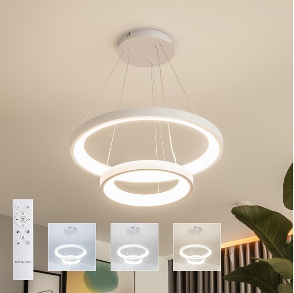 Brilagi - LED stmievateľný luster na lane FALCON SLIM LED/68W/230V pr. 50 cm biela + DO