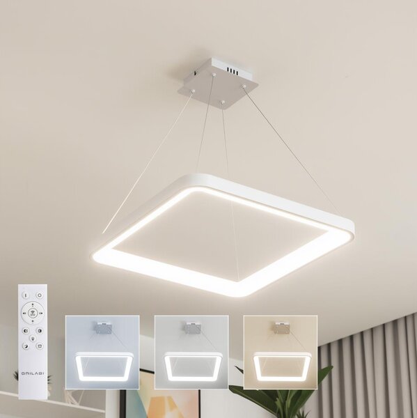 Brilagi - LED stmievateľný luster na lanku FALCON SLIM LED/50W/230V 50x50 cm biela + diaľkové ovládanie