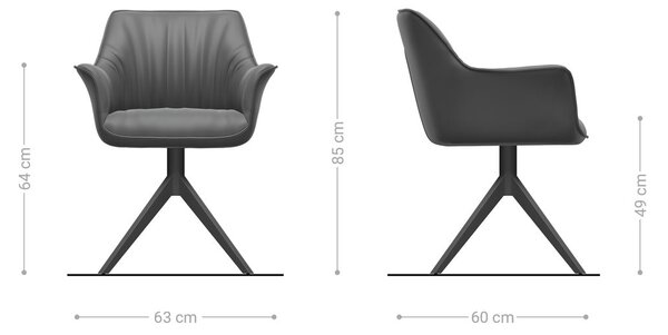 DELIFE Jedálenská stolička Keila-Flex s opierkami bouclé mäkký béžová krížová podstava široká nerezová oceľ 360° otočný hojdacia funkcia