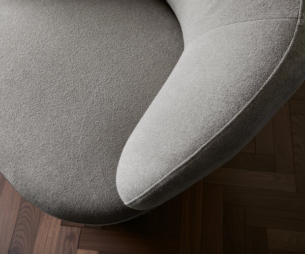 DELIFE Lounge kreslo Nova 88x88 cm štruktúrovaná látka mäkký sivá