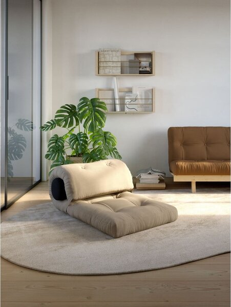 Variabilný skladací matrac Karup Design Wrap Linen/Dark Grey, 70 x 200 cm