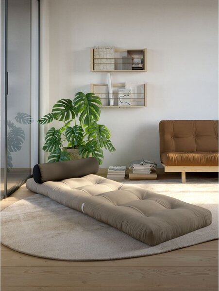 Variabilný skladací matrac Karup Design Wrap Linen/Dark Grey, 70 x 200 cm