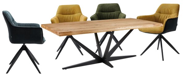 JEDÁLENSKÝ STÔL, dub, čierna, farba duba, 200/100/75 cm Linea Natura - Stoly