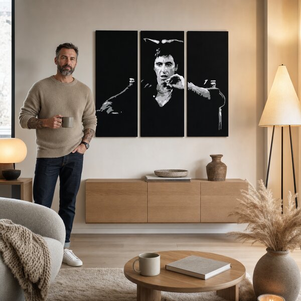 Ručne maľovaný POP Art obraz AL PACINO - 150x100 cm