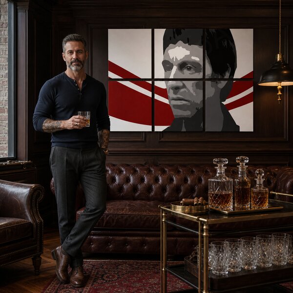 Ručne maľovaný POP Art obraz AL PACINO - 90x60 cm