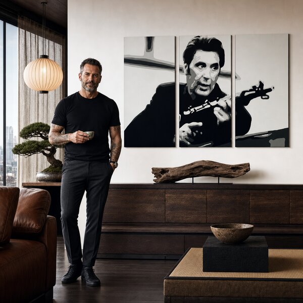 Ručne maľovaný POP Art obraz AL PACINO - 60x40 cm
