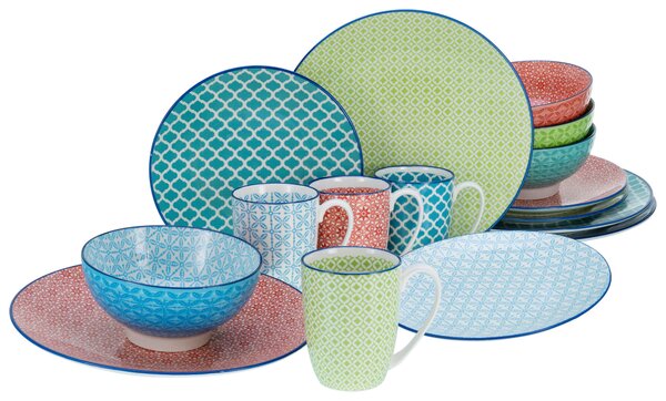KOMBINOVANÝ SERVIS, 16-dielne, kamenina Creatable - Online Only bytové doplnky, Online Only