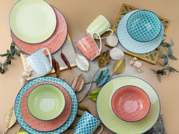 KOMBINOVANÝ SERVIS, 16-dielne, kamenina Creatable - Online Only bytové doplnky, Online Only