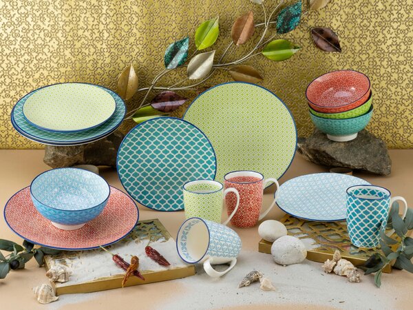 KOMBINOVANÝ SERVIS, 16-dielne, kamenina Creatable - Online Only bytové doplnky, Online Only