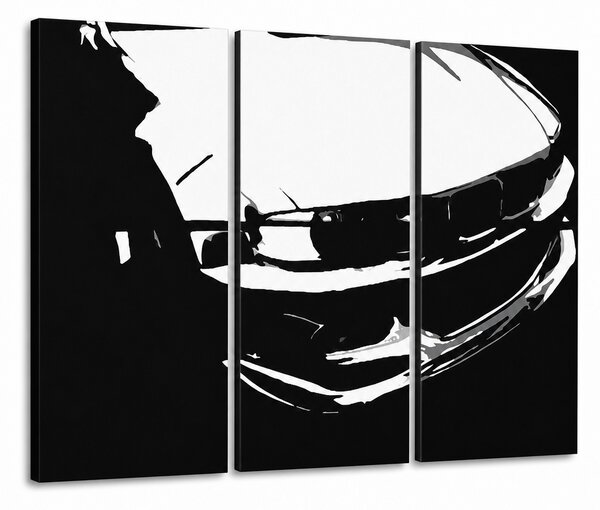Ručne maľovaný POP Art obraz BMW M3 - 90x60 cm