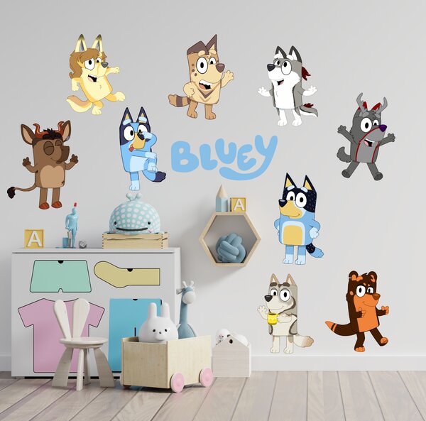 60x120cm Bluey 2 - textilná nálepka na stenu