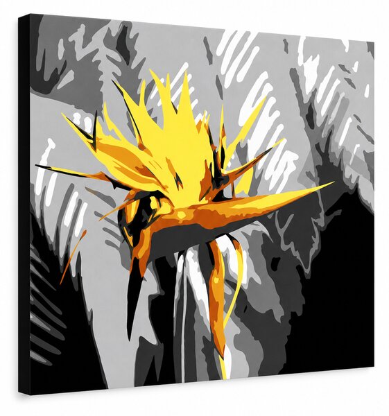 Ručne maľovaný POP Art obraz Flower - 60x40 cm