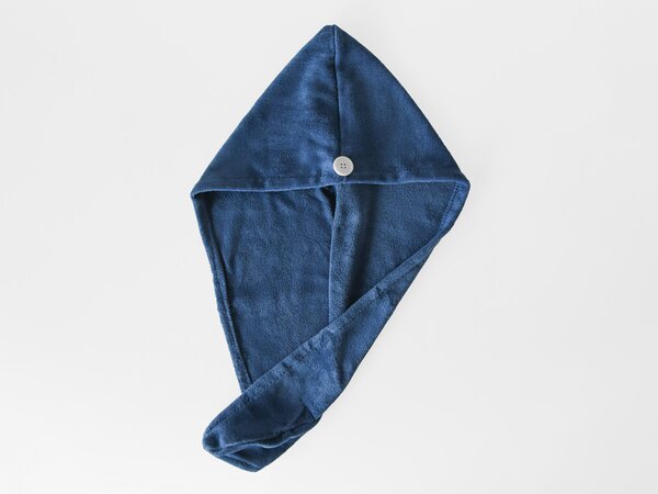 XPOSE® Rýchloschnúci turban na vlasy - tmavo modrý