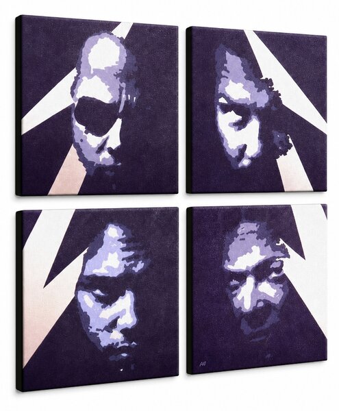 Ručne maľovaný POP Art obraz METALLICA - 80x80 cm