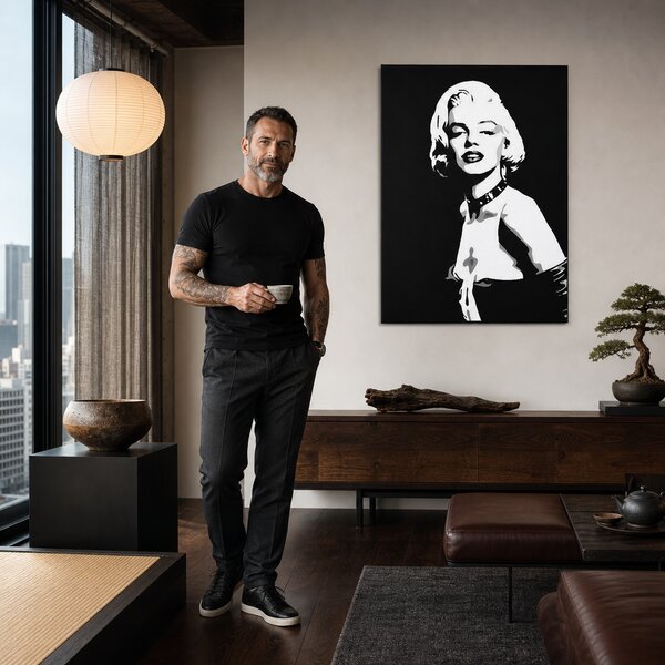 Ručne maľovaný POP Art obraz Marilyn Monroe - 60x80 cm