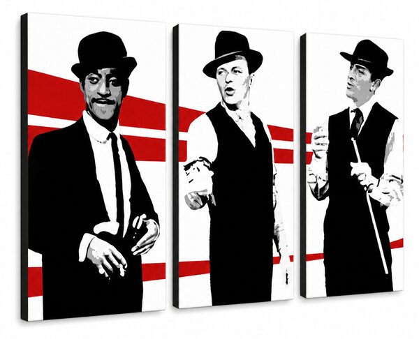 Ručne maľovaný POP Art obraz Rat Pack - 60x40 cm