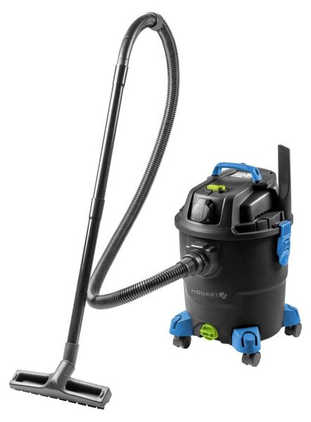 Vysávač na mokré a suché podlahy, objem 20 litrov, výkon 1200 W, značka Högert, kábel 4 metre – vysávač určený do domácnosti a dielne