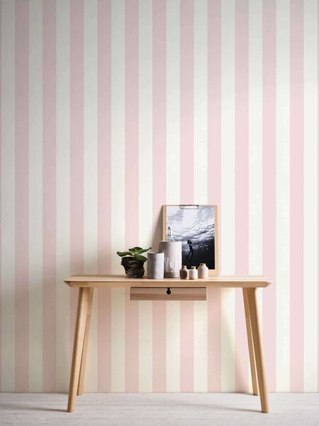 A.S. Création | Vliesová tapeta na stenu Trendwall 2 38101-3 | 0,53 x 10,05 m | biela, ružová