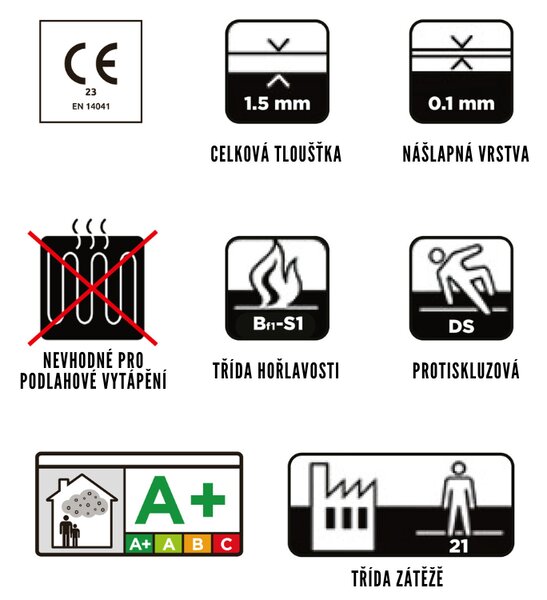 Samolepiace PVC Podlahová doska - DUB ZARAGOZA 2,23 m²