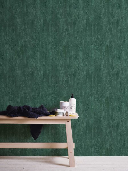 A.S. Création | Vliesová tapeta na stenu Trendwall 2 38044-4 | 0,53 x 10,05 m | zelená, metalická