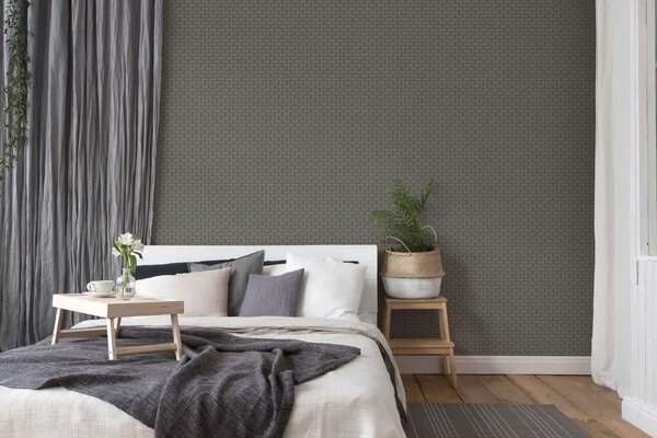 A.S. Création | Vliesová tapeta na stenu Trendwall 2 37957-3 | 0,53 x 10,05 m | zlatá, metalická, šedá