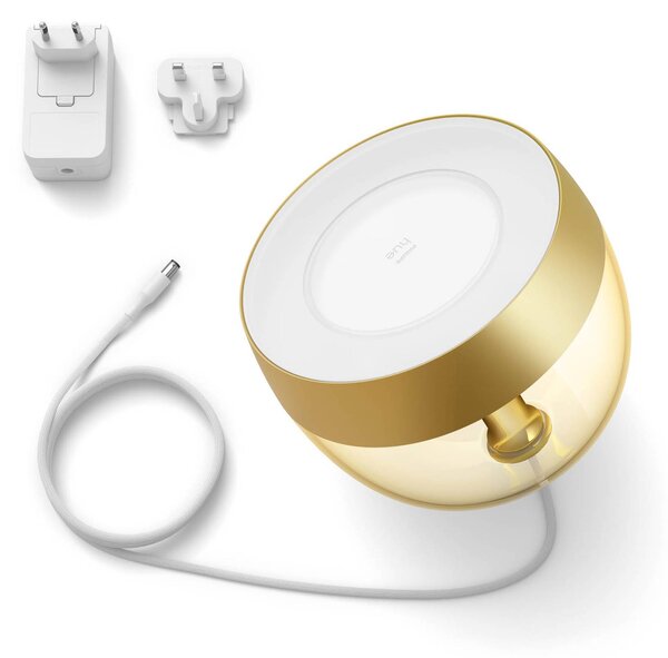Philips Hue Iris WACA stolná LED lampa, zlatá, Mosadz / zlato, Obývacia izba / jedáleň, Plast, Moderný