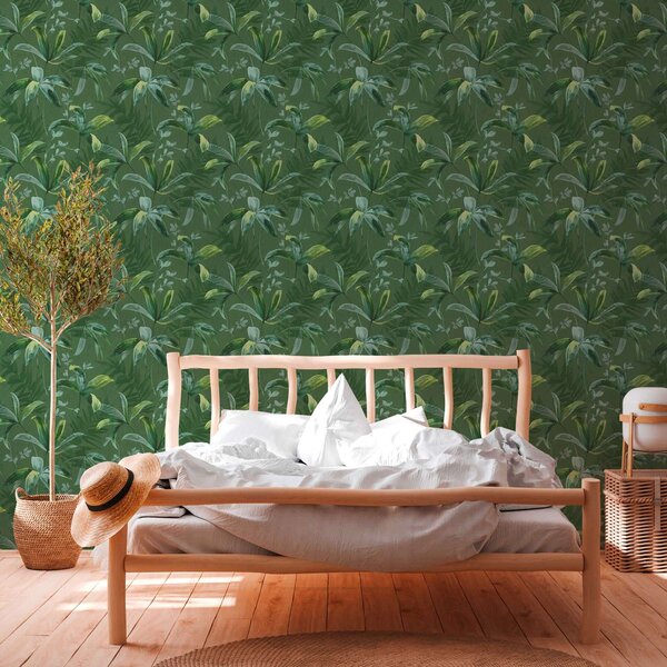 A.S. Création | Vliesová tapeta na stenu AP Jungle Chic 37704-2 | 0,53 x 10,05 m | zelená