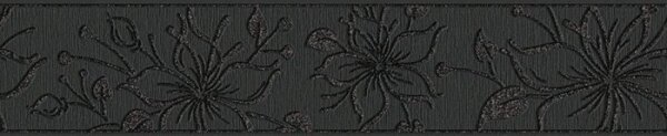 A.S. Création | Vliesová bordúra na stenu Only Borders 3466-12 | 13 cm x 5 m | čierna, metalická
