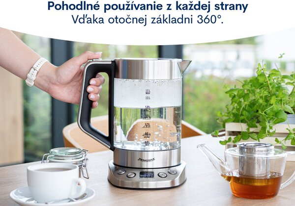Remoska R307002 Sklenená rýchlovarná kanvica Carino