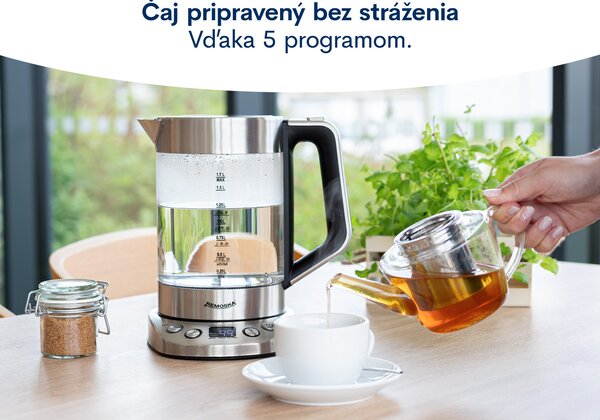 Remoska R307002 Sklenená rýchlovarná kanvica Carino