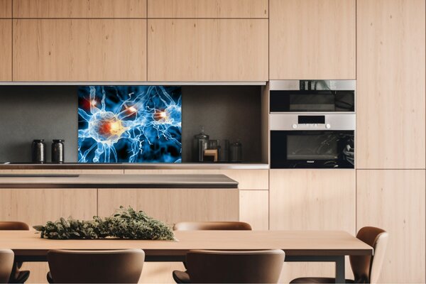 DIMEX | Dibond doska za kuchynskú linku | DBW-08060-238 Nervové synapsie | 80 x 60 cm