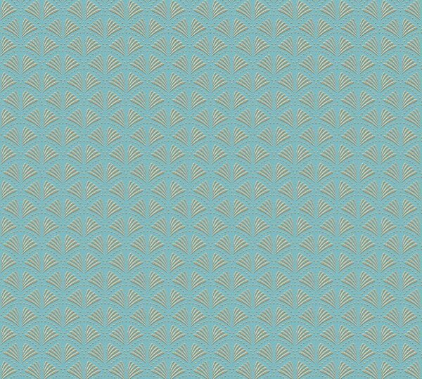 A.S. Création | Vliesová tapeta na stenu Trendwall 2 37957-4 | 0,53 x 10,05 m | tyrkysová, zelená, modrá, zlatá
