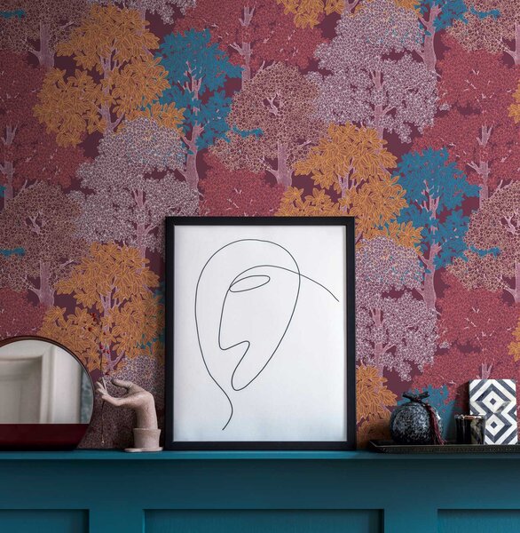 A.S. Création | Vliesová tapeta na stenu AP Floral Impression 37753-3 | 0,53 x 10,05 m | viacfarebná, fialová, žltá
