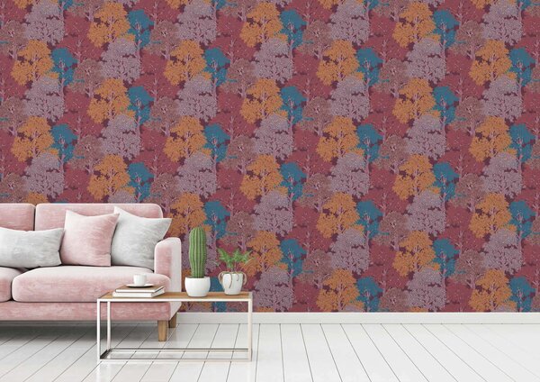 A.S. Création | Vliesová tapeta na stenu AP Floral Impression 37753-3 | 0,53 x 10,05 m | viacfarebná, fialová, žltá