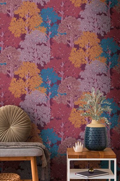 A.S. Création | Vliesová tapeta na stenu AP Floral Impression 37753-3 | 0,53 x 10,05 m | viacfarebná, fialová, žltá