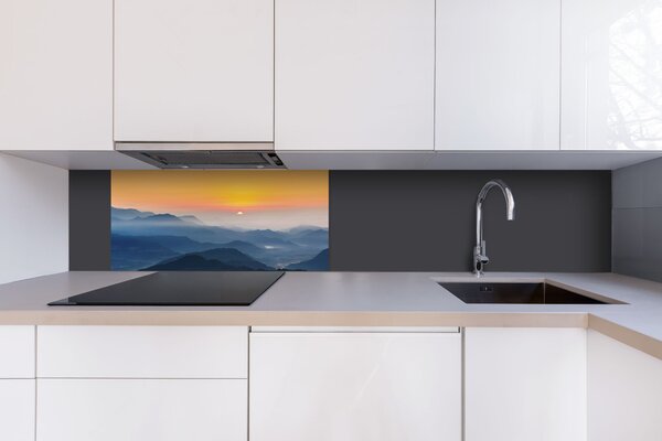 DIMEX | Dibond doska za kuchynskú linku | DBW-08040-202 Východ slnka v Himalájach| 80 x 40 cm