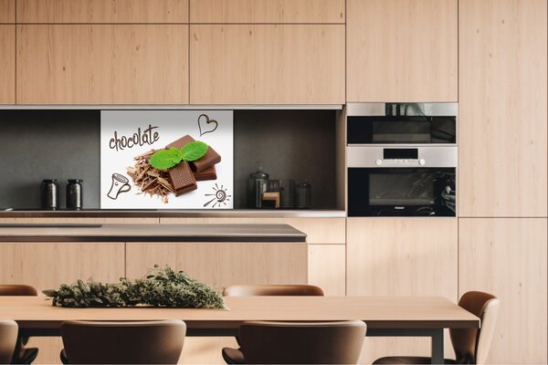 DIMEX | Dibond doska za kuchynskú linku | DBW-08060-021 Čokoláda | 80 x 60 cm