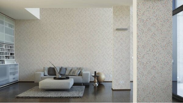 A.S. Création | Vliesová tapeta na stenu New Walls 37394-3 | 0,53 x 10,05 m | modrá, biela, ružová