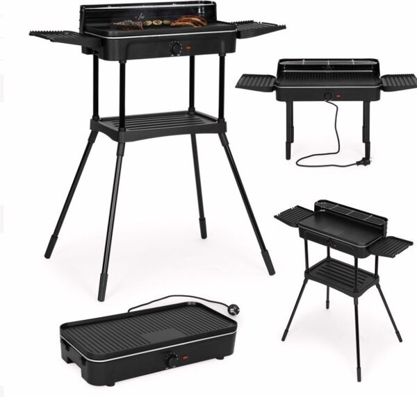 Elektrický gril 3 v 1, stojaci, stolový, grilovacia doska, odkvapkávač, termostat, MultiGarden
