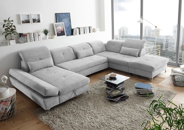 SEDACIA SÚPRAVA, textil, svetlosivá MID.YOU - Sedačky, Online Only