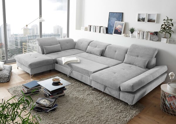 SEDACIA SÚPRAVA, textil, svetlosivá MID.YOU - Sedačky, Online Only
