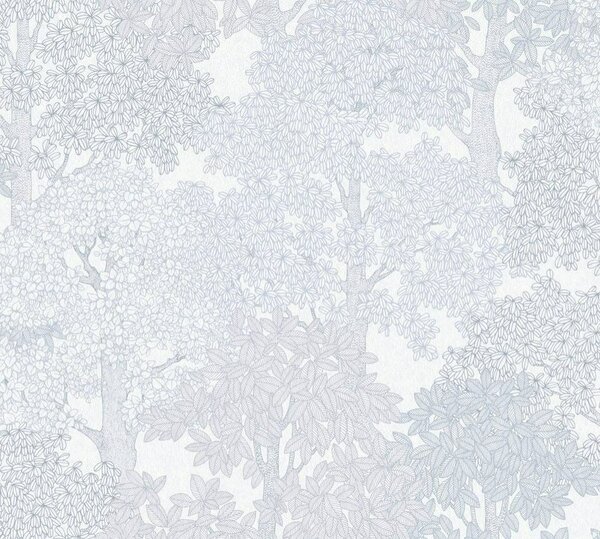 A.S. Création | Vliesová tapeta na stenu AP Floral Impression 37753-6 | 0,53 x 10,05 m | biela, šedá