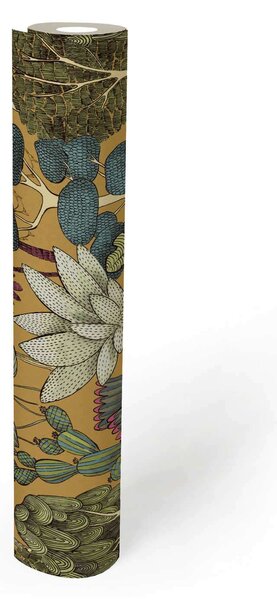 A.S. Création | Vliesová tapeta na stenu AP Floral Impression 37757-1 | 0,53 x 10,05 m | viacfarebná, žltá