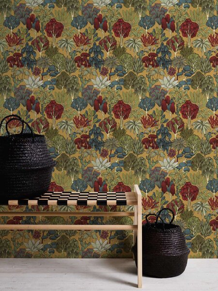 A.S. Création | Vliesová tapeta na stenu AP Floral Impression 37757-1 | 0,53 x 10,05 m | viacfarebná, žltá