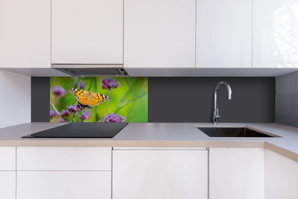 DIMEX | Dibond doska za kuchynskú linku | DBW-08040-113 Motýle| 80 x 40 cm